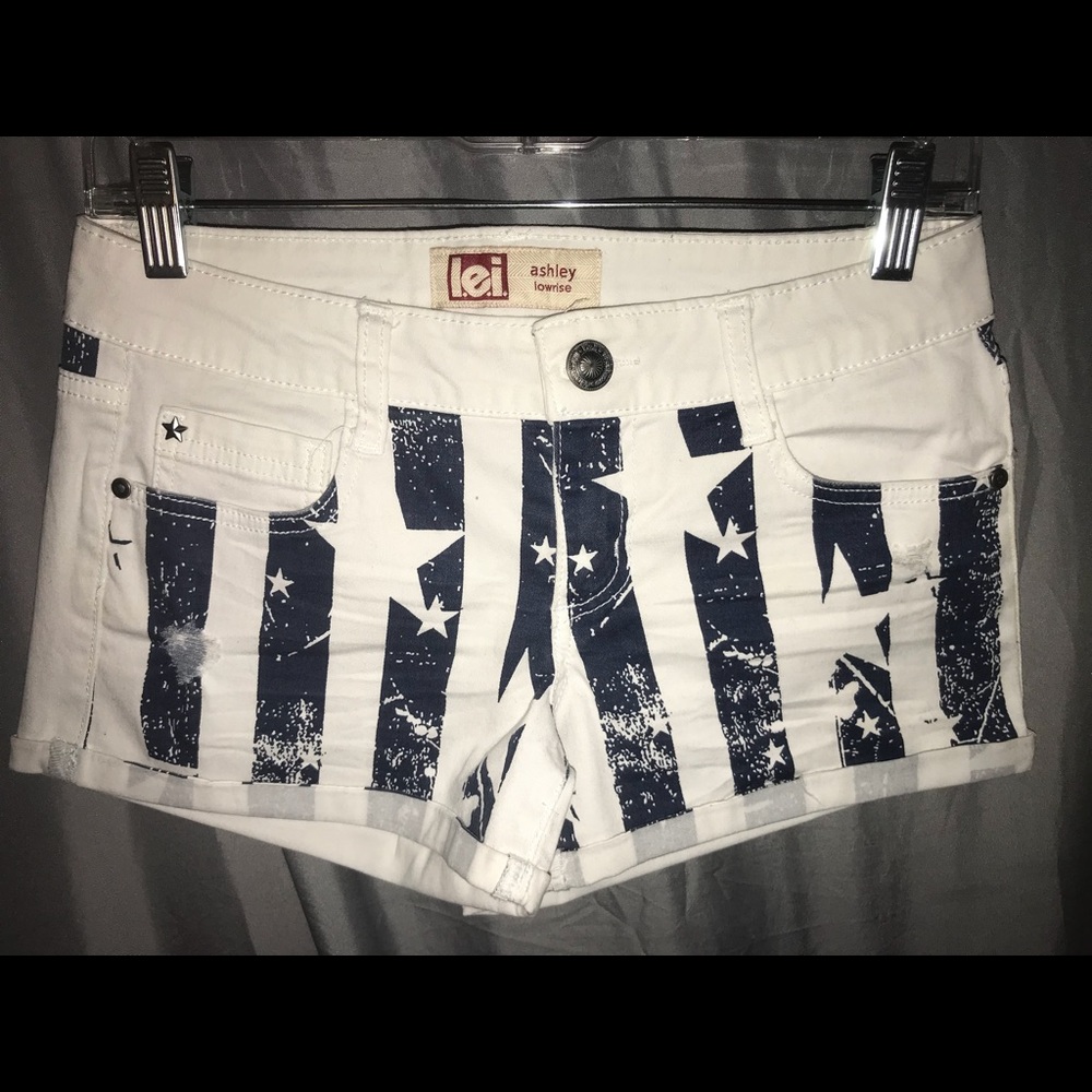Patriotic White Shorts